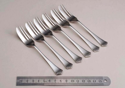 Art Deco Silver Cake Forks (set of 6)